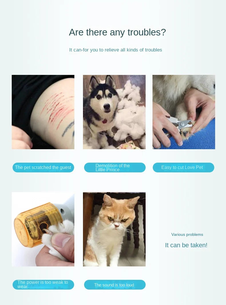 Electric Pet Nail Polisher for Small Dogs Cats Large Dogs Teddy Toys Short Gold Fur - Store Use Nail Claws Trimmer Machine