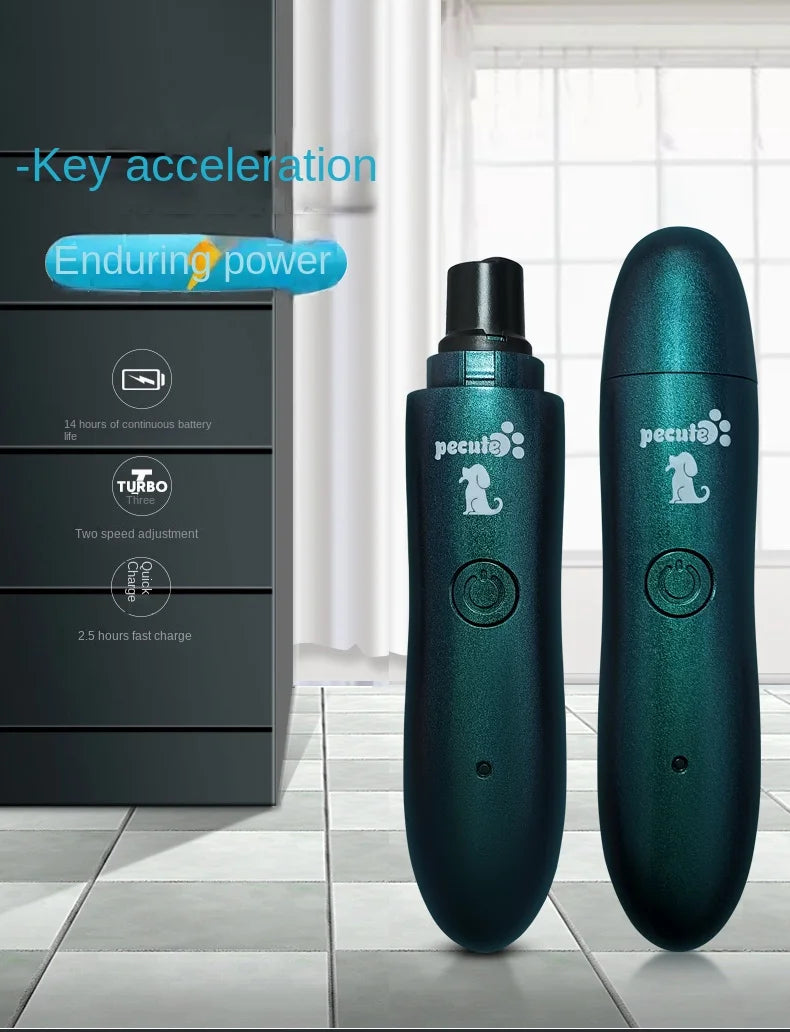Electric Pet Nail Polisher for Small Dogs Cats Large Dogs Teddy Toys Short Gold Fur - Store Use Nail Claws Trimmer Machine