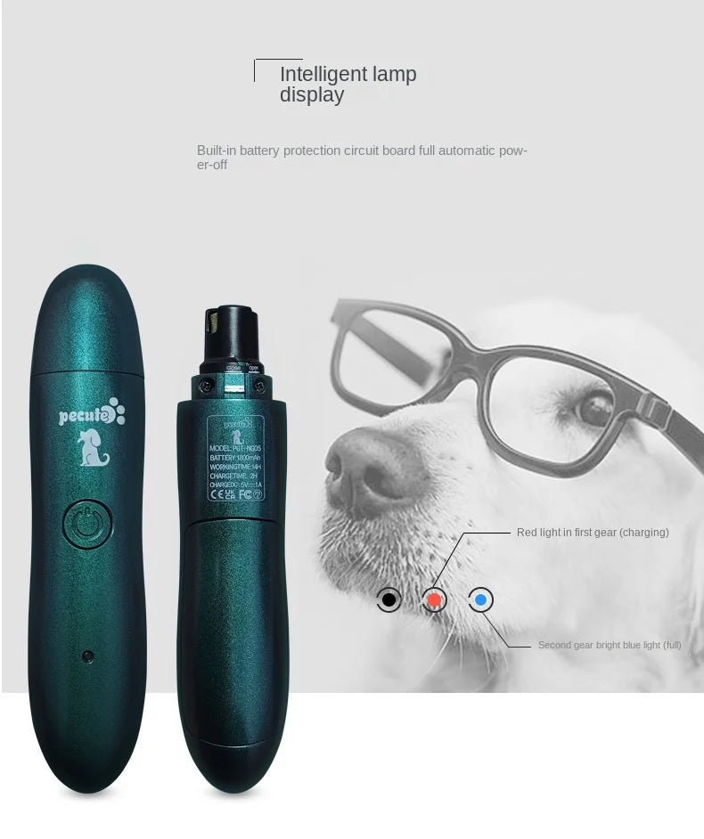 Electric Pet Nail Polisher for Small Dogs Cats Large Dogs Teddy Toys Short Gold Fur - Store Use Nail Claws Trimmer Machine