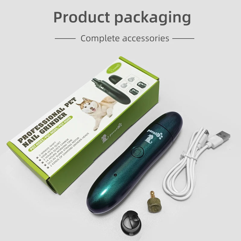 Electric Pet Nail Polisher for Small Dogs Cats Large Dogs Teddy Toys Short Gold Fur - Store Use Nail Claws Trimmer Machine