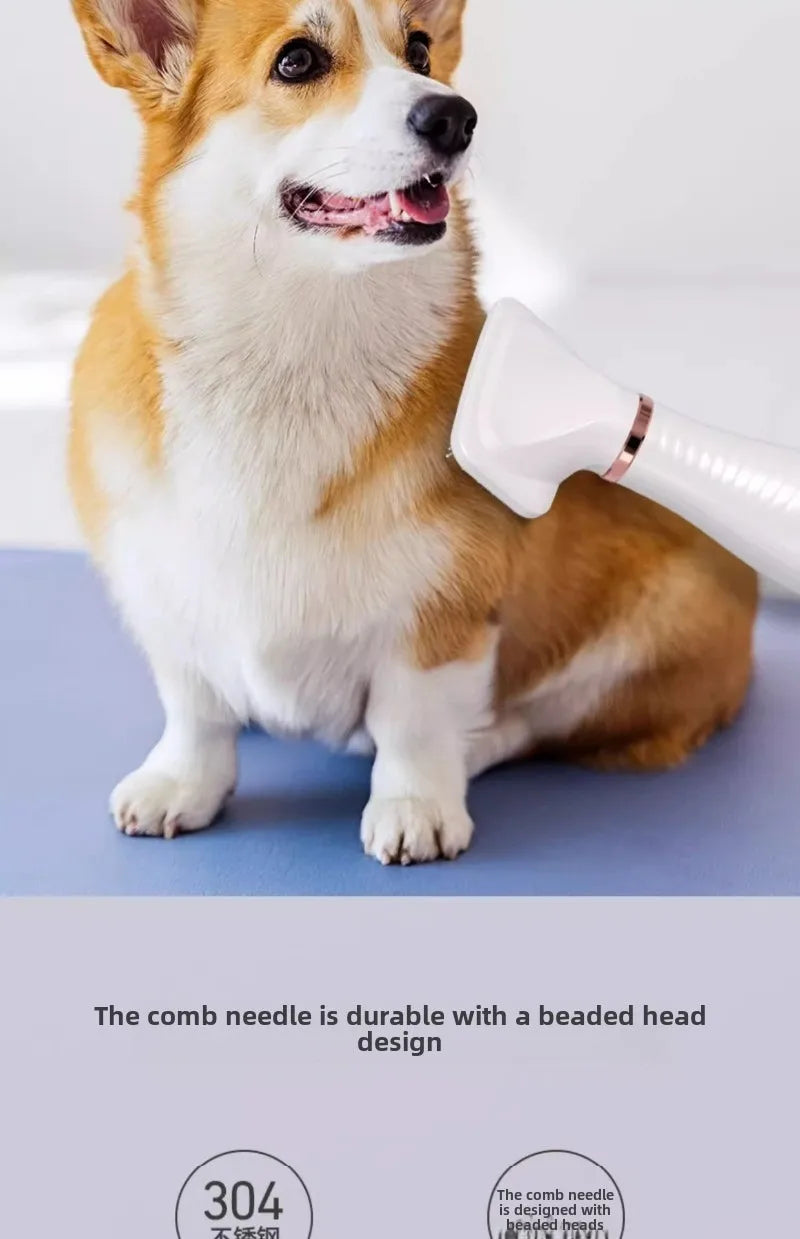 Pet Hair Dryer for Dogs Cats Bath Grooming Blow-dry Pets Products Accessories Low Noise Both Blow Comb Constant Temperature
