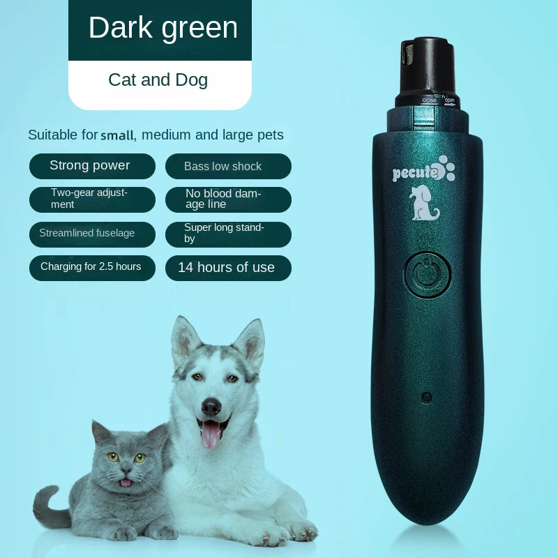 Electric Pet Nail Polisher for Small Dogs Cats Large Dogs Teddy Toys Short Gold Fur - Store Use Nail Claws Trimmer Machine